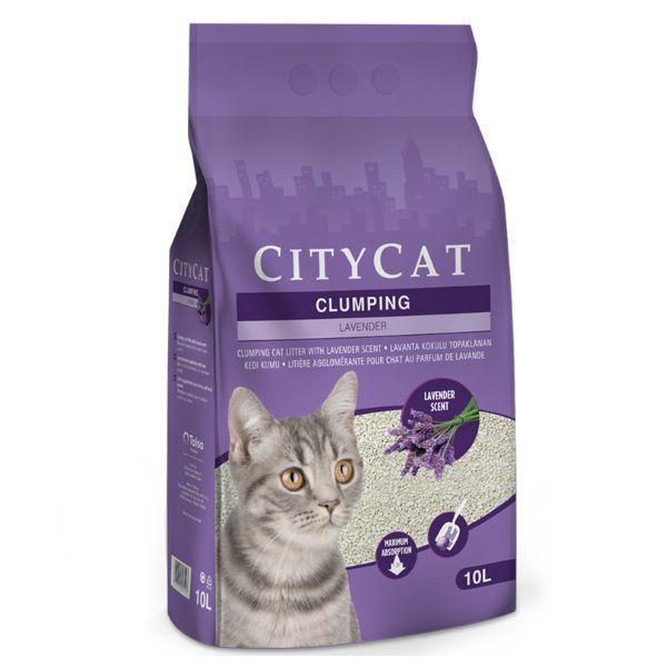 CITY CAT Grudvajući posip za mačke sa mirisom lavande 10l