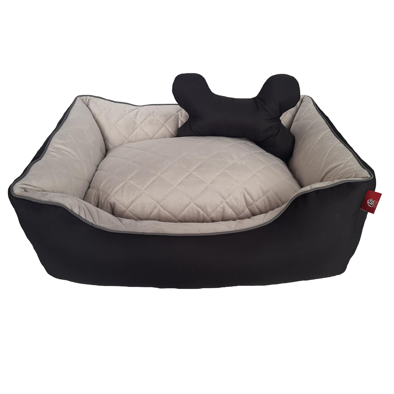 PET TEXTIL Krevet za kućne ljubimce Dingo Lux S sivo-crni