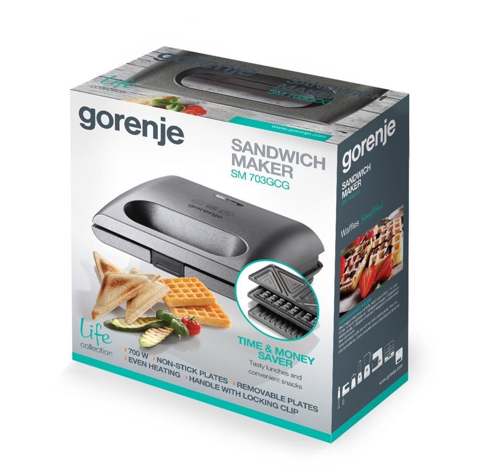 Selected image for Gorenje SM 703 GCG Toaster za sendviče, 700 W, Srebrni