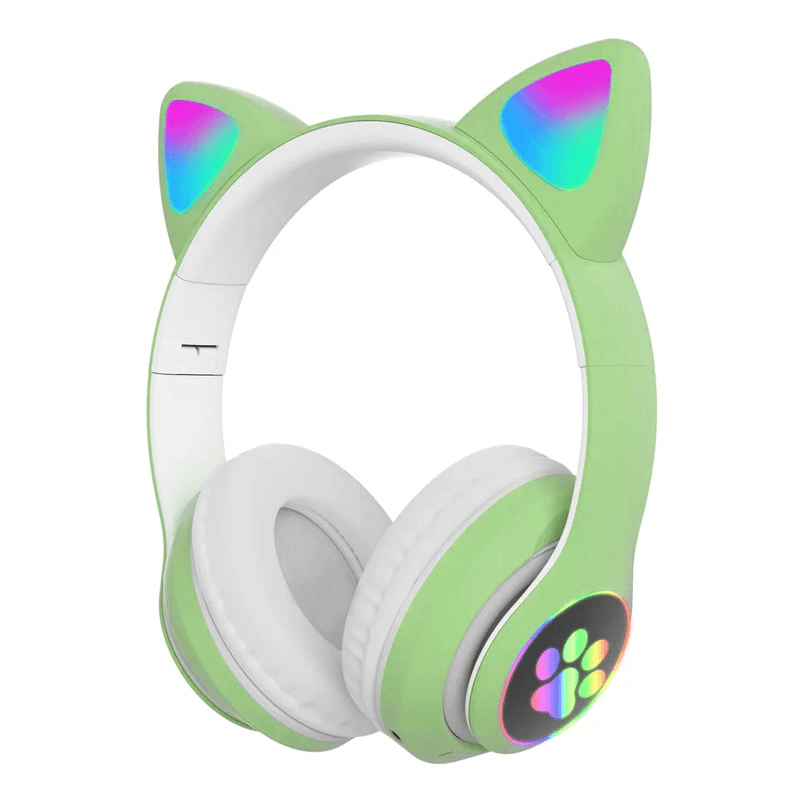 Bluetooth slušalice Cat Ear zelene