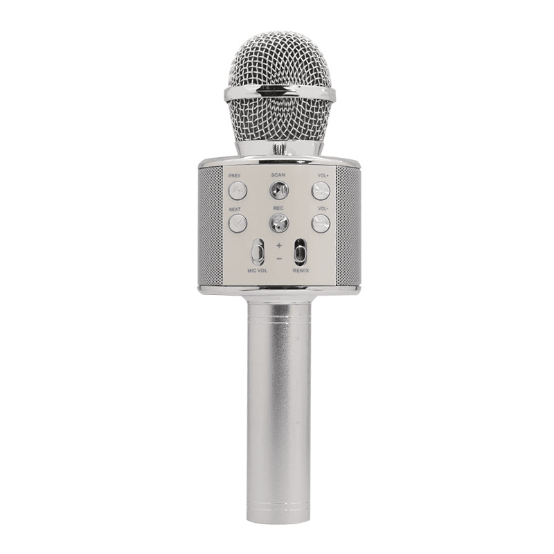 Karaoke mikrofon sa zvučnikom (WS-858) BTS16/02 srebrni