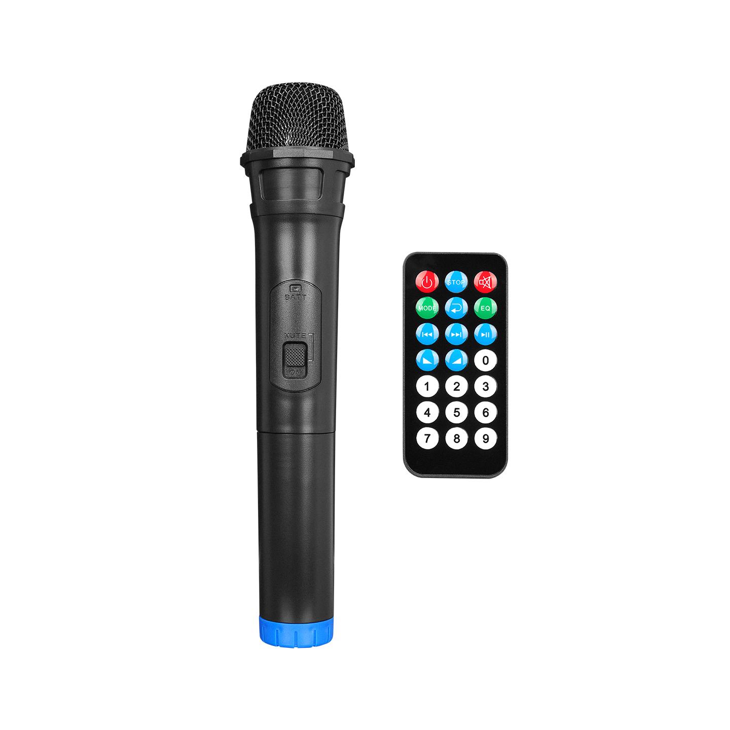 Selected image for MIKADO Set karaoke bežični zvučnik, mikrofon i daljinski upravljač MD-833KP crni