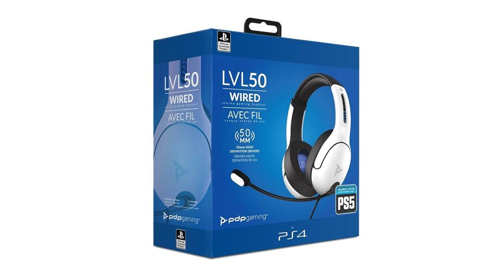 Selected image for PDP PS4/PS5 Wired Slušalice LVL50 bele