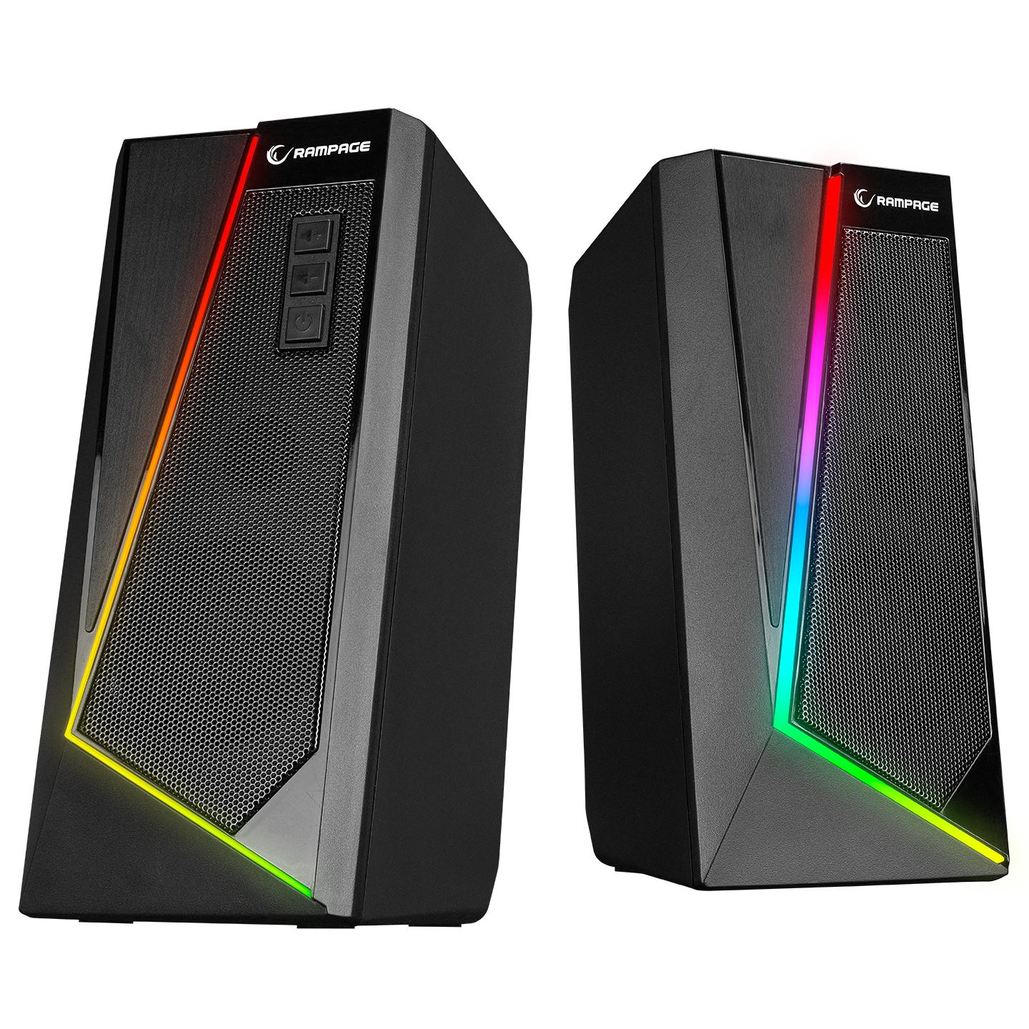 Selected image for Rampage RMS-X8 MAJESTY Zvučnici, Bluetooth & FM RGB 2.0 crni