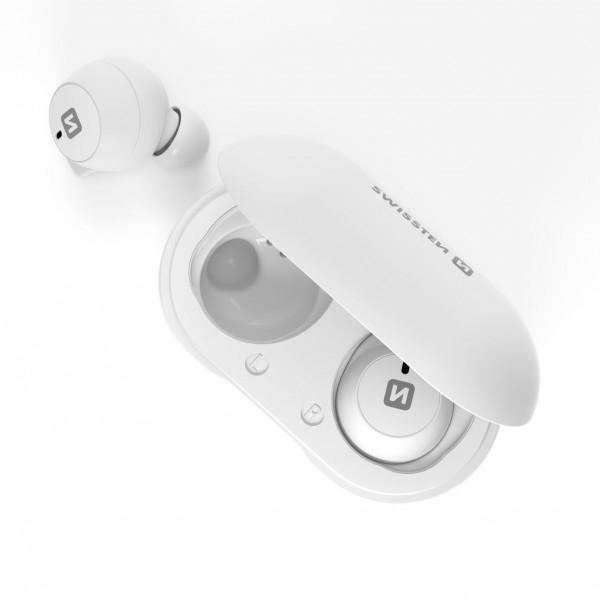 SWISSTEN Bluetooth slušalice TWS StoneBuds bele