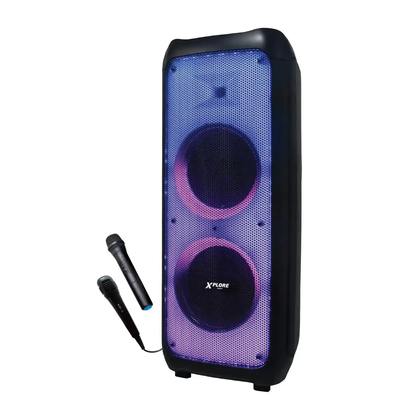 Selected image for XPLORE Bluetooth zvučnik sa karaoke funkcijom XP8821 Fusion 2xmic/FM/microSD/mp3/wma/USB/BT/AUX/TWS 1000 W crni