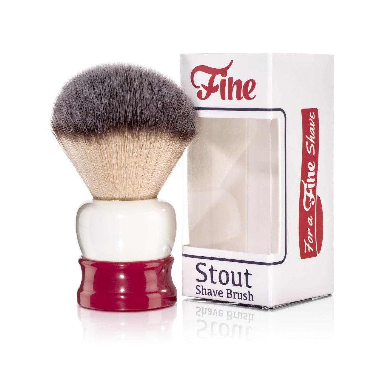 Četka za brijanje „Stout“ Fine crveno-bela
