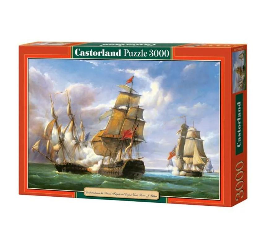 CASTORLAND Puzzle od 3000 delova Combat Between The French An The English C-300037-2