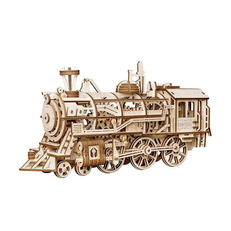 ROBOTIME 3D puzle Locomotive braon