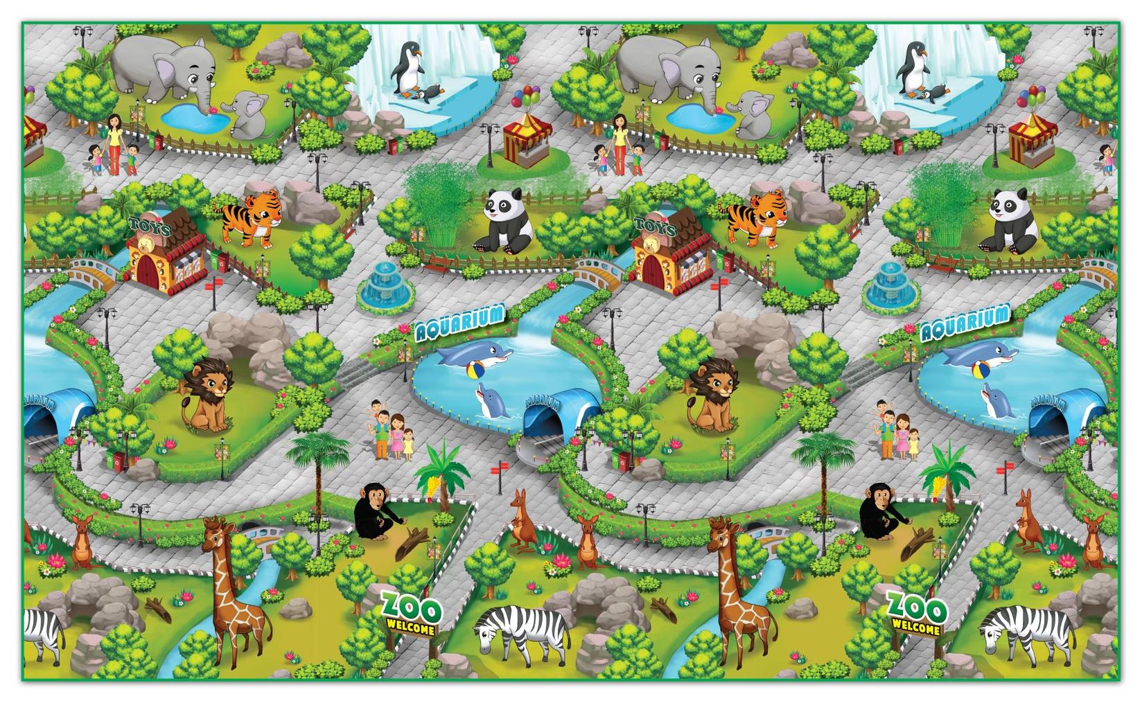 Slike ROLLMATZ Podloga za igranje Gradski Zoološki vrt 200 x 120cm