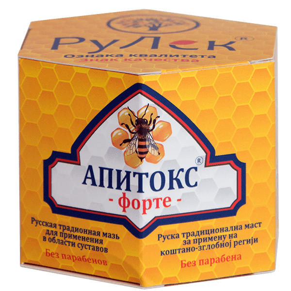 Selected image for RULEK Mast sa pčelinjim otrovom i ekstraktima lekovitog bilja Apitoks Forte 50 ml