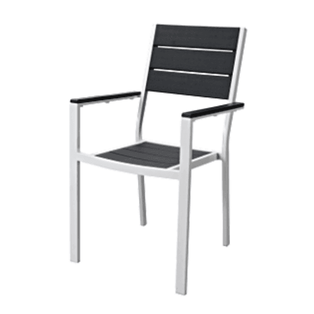 Selected image for Plastična stolica sa naslonom tamnosiva