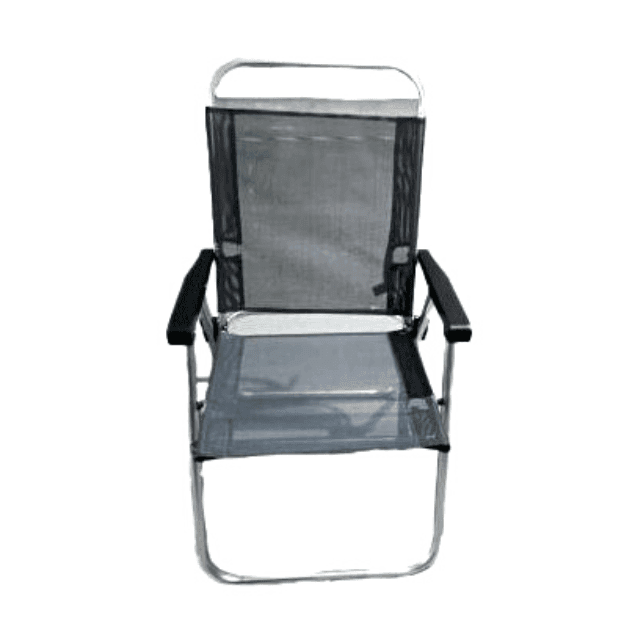 Aluminijumska sklopiva stolica sa naslonom tamnosiva