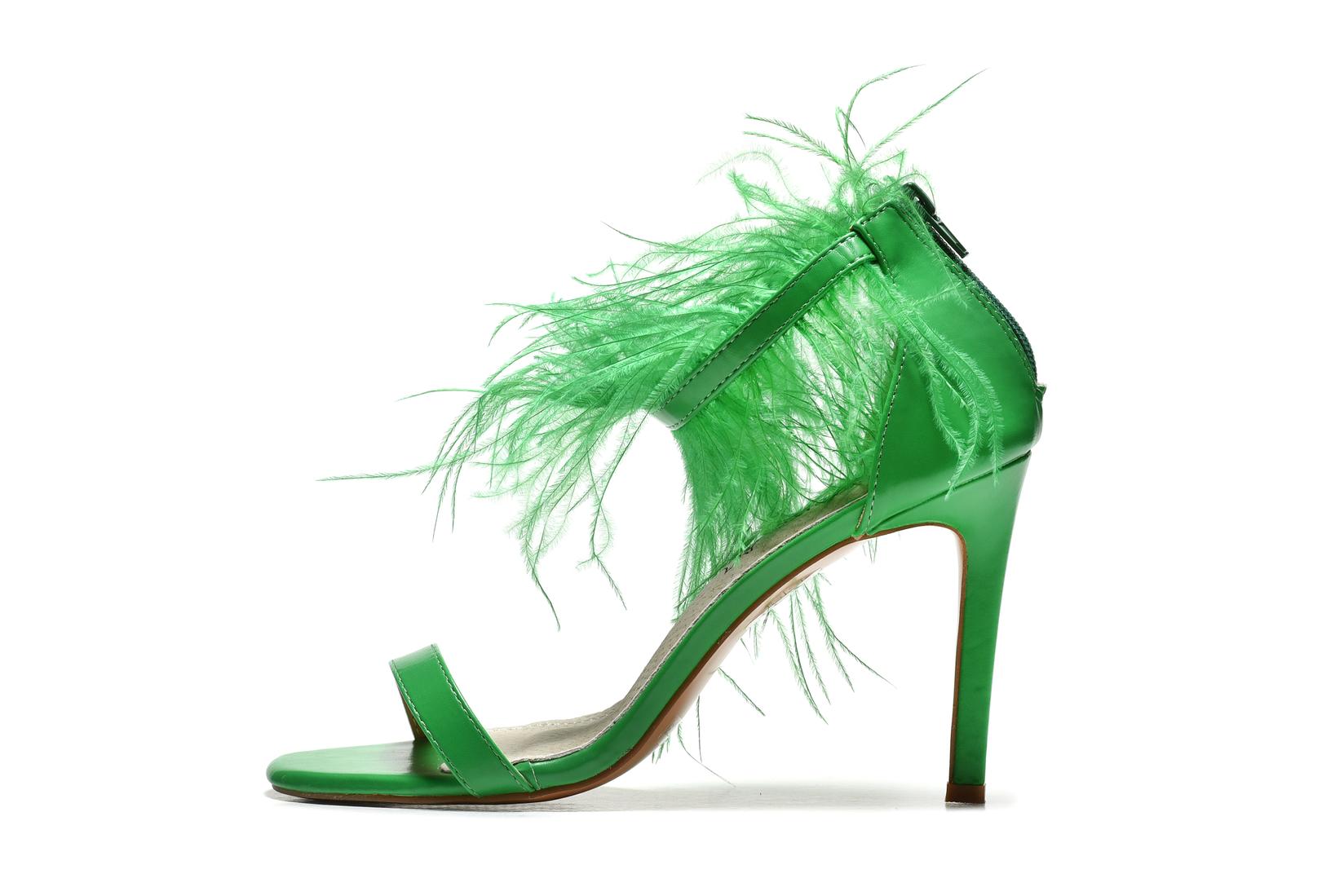 SAFRAN Ženske sandale na štiklu LS042302GRN zelene
