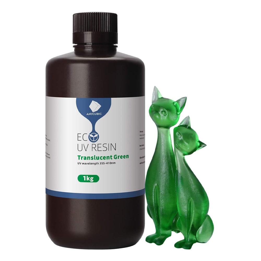 ANYCUBIC UV Smola za 3D štampač Plant-Based UV Resin+ 1kg - Tran Green zelena