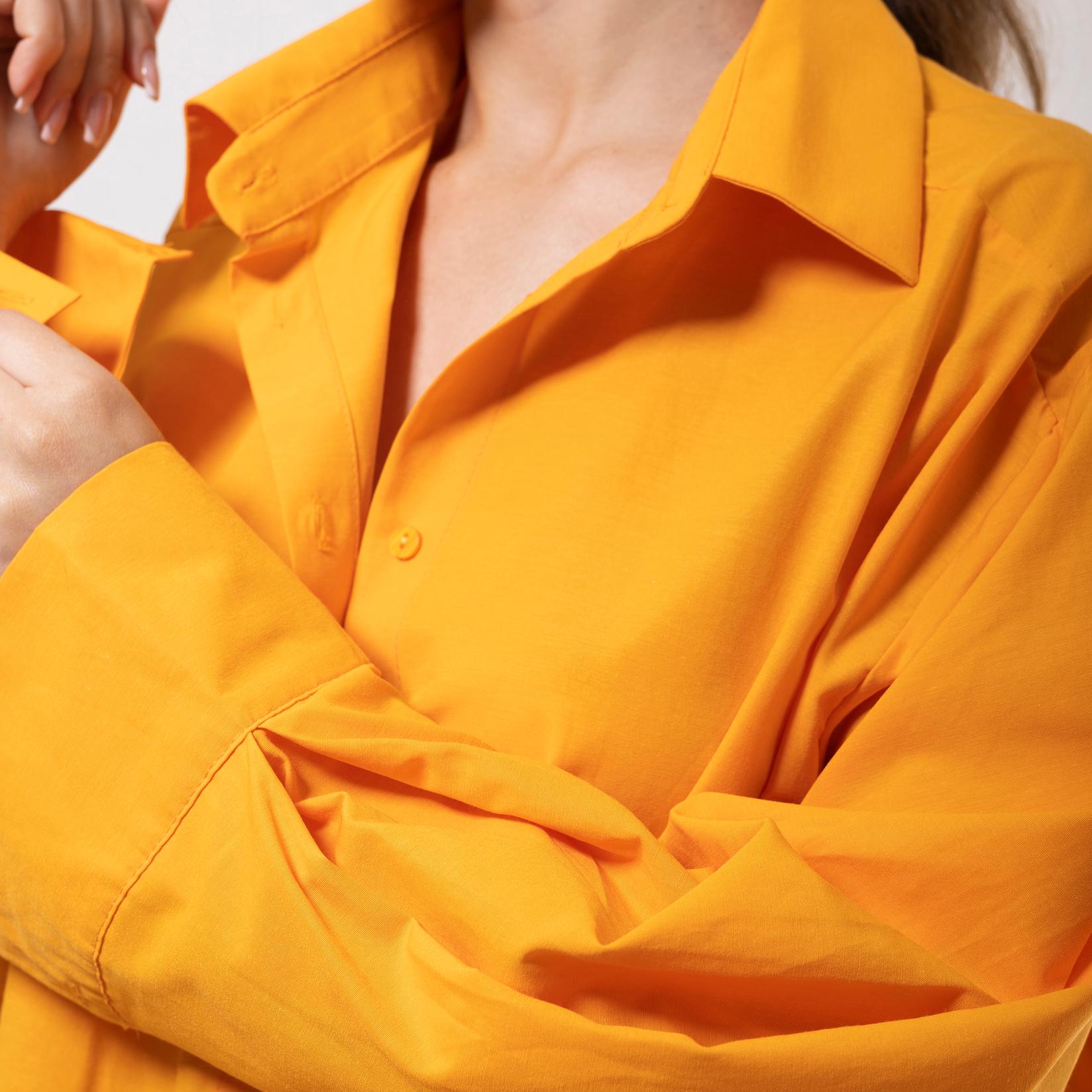 Slike FAME Ženska košulja oversize narandžasta
