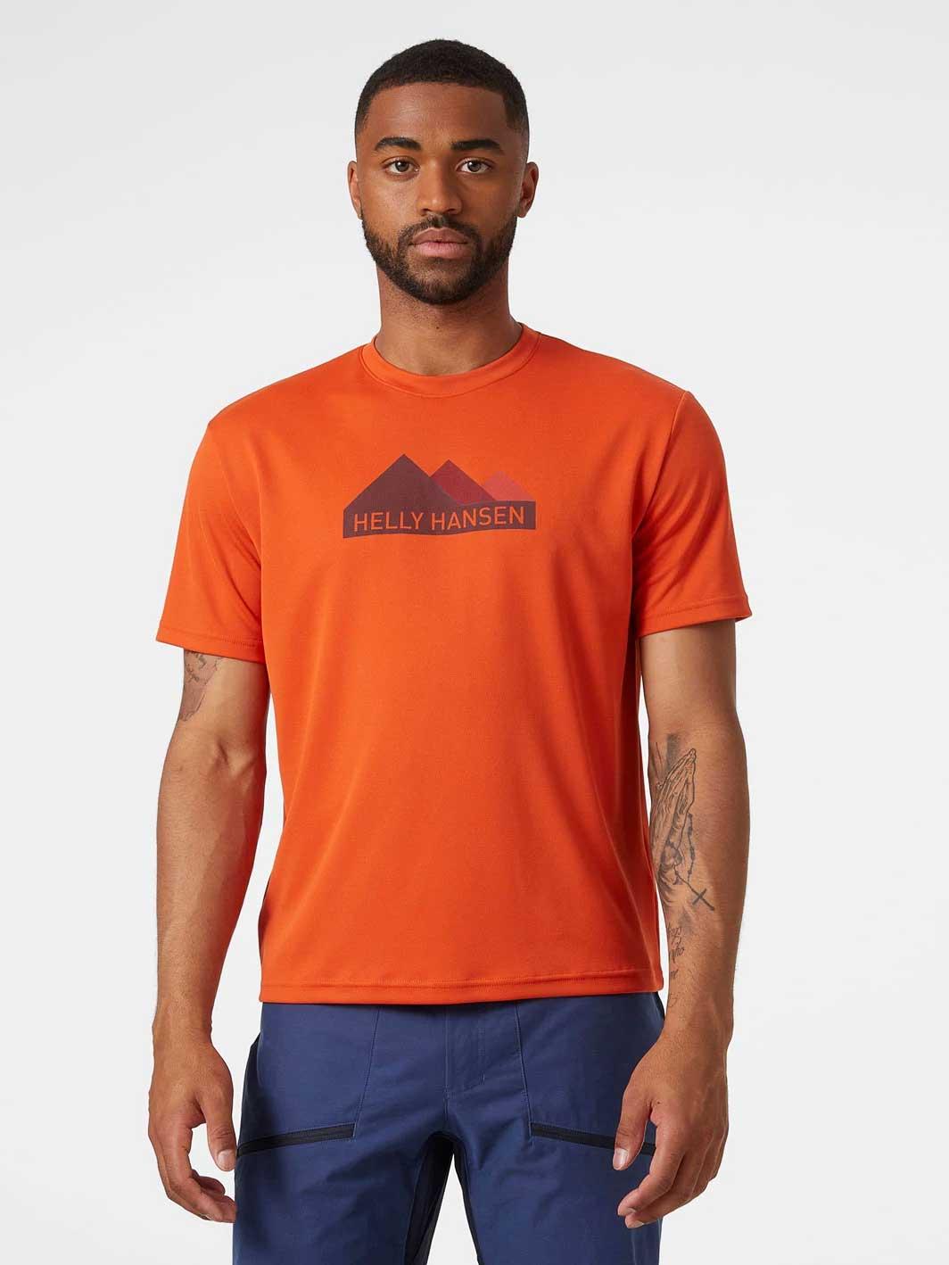 Selected image for HELLY HANSEN Muška majica HH TECH GRAPHIC T-shirt narandžasta