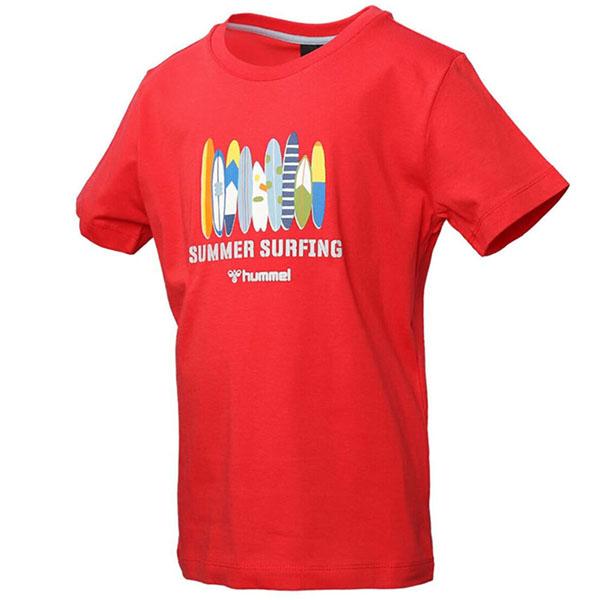 HUMMEL Majica za dečake Hmllevi T-Shirt S/S T911516-1301 crvena