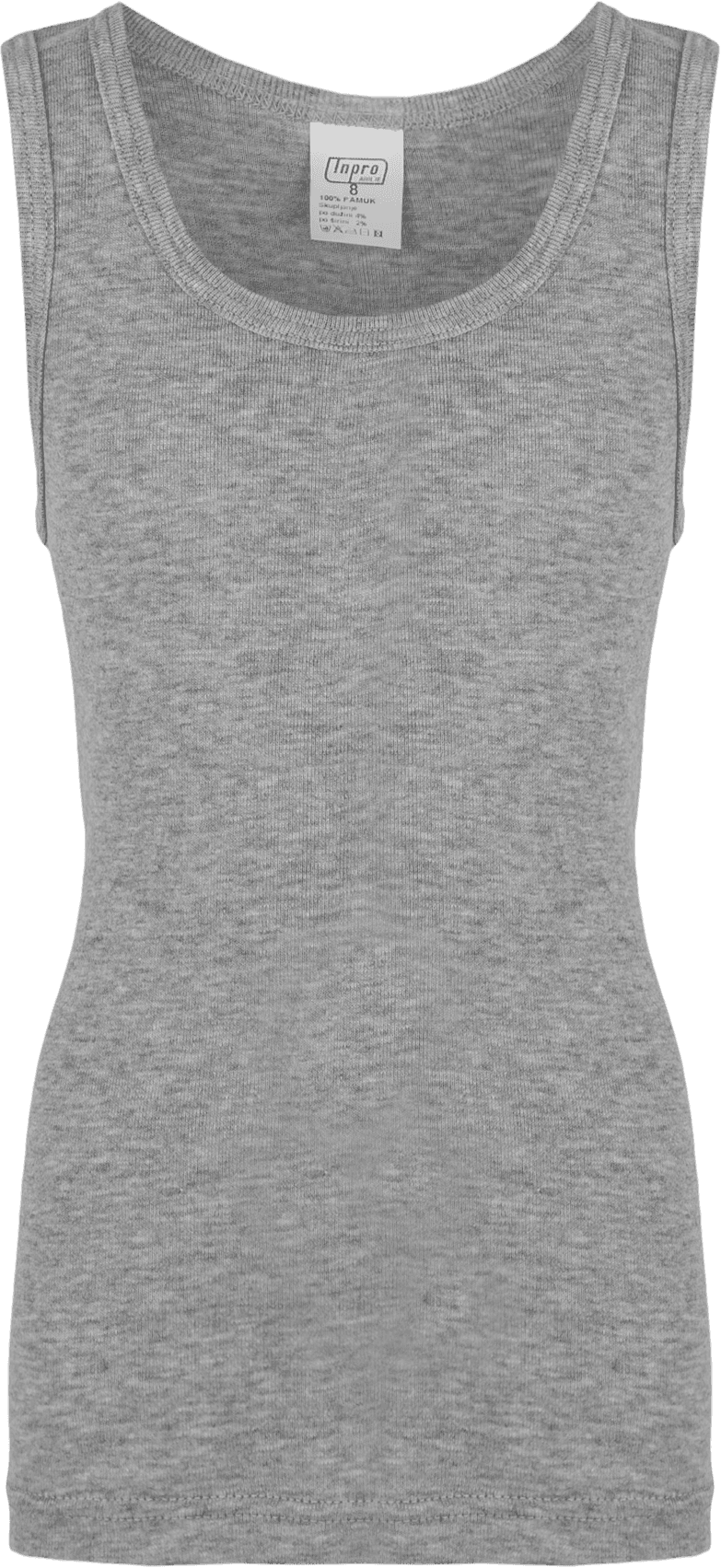 INPRO Dečija pamučna atlet majica većih veličina siva
