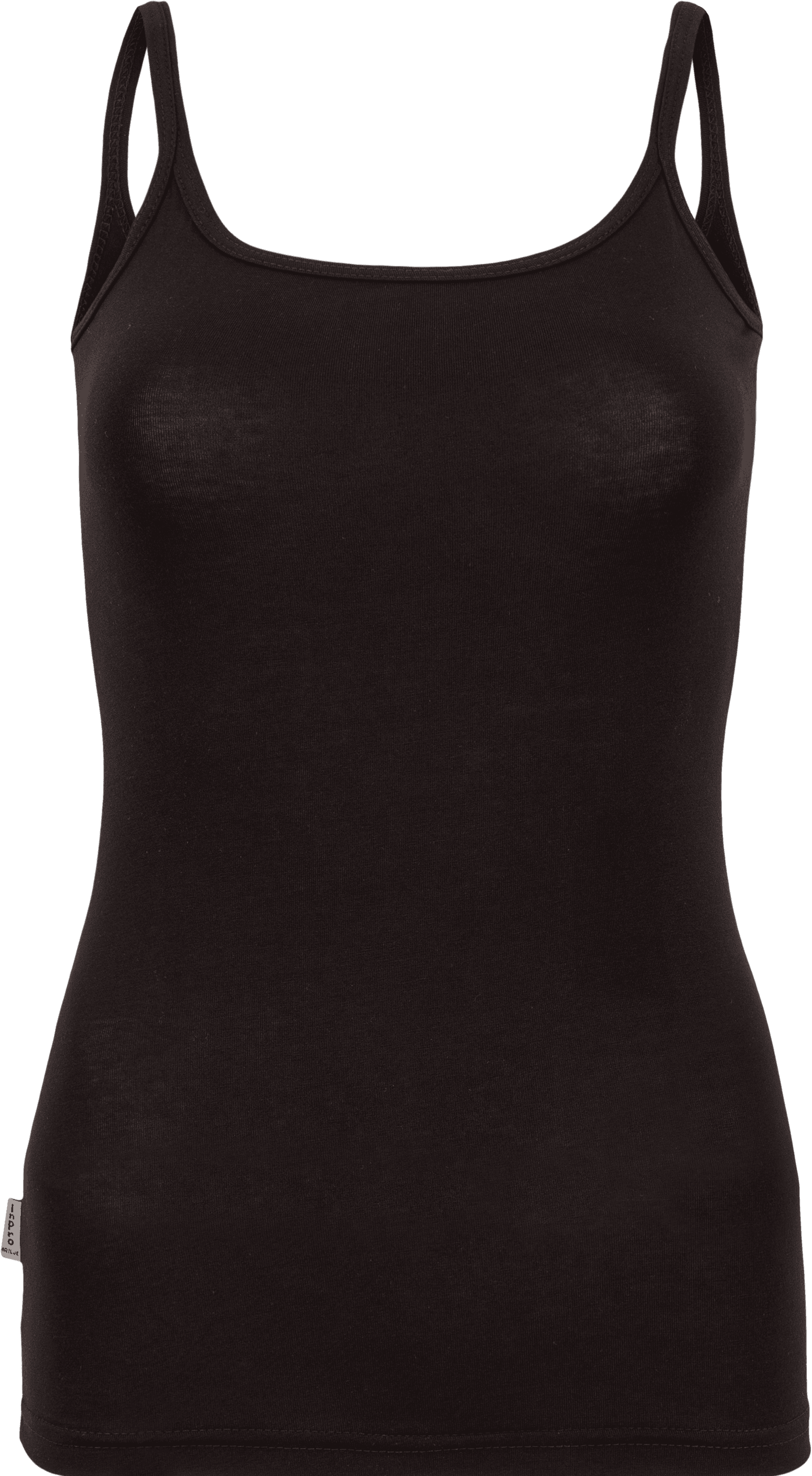 INPRO Ženska majica na uske bretele sa likrom crna