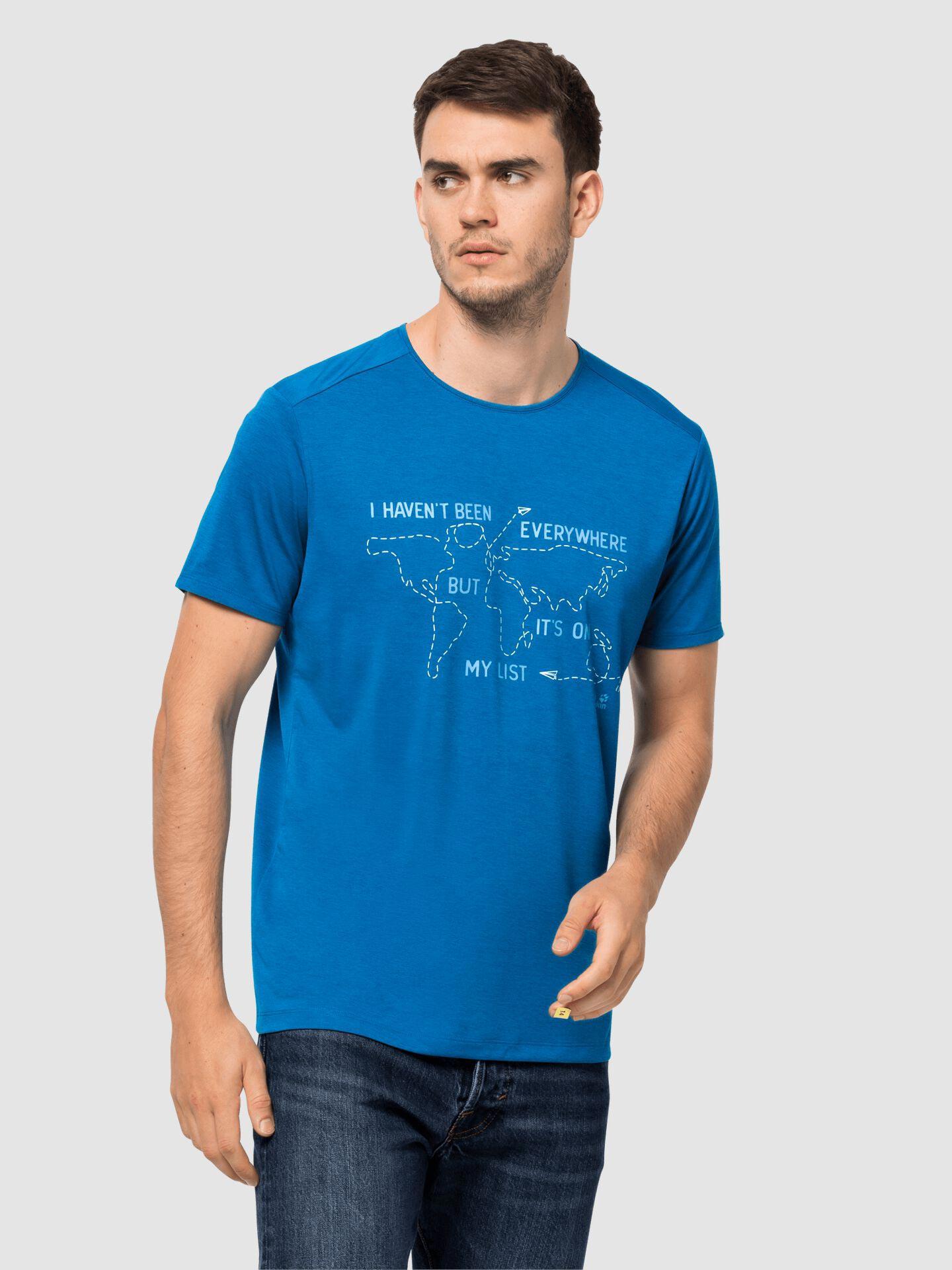 JACK WOLFSKIN Muška majica PACK GO TRAVEL T M T-shirt plava