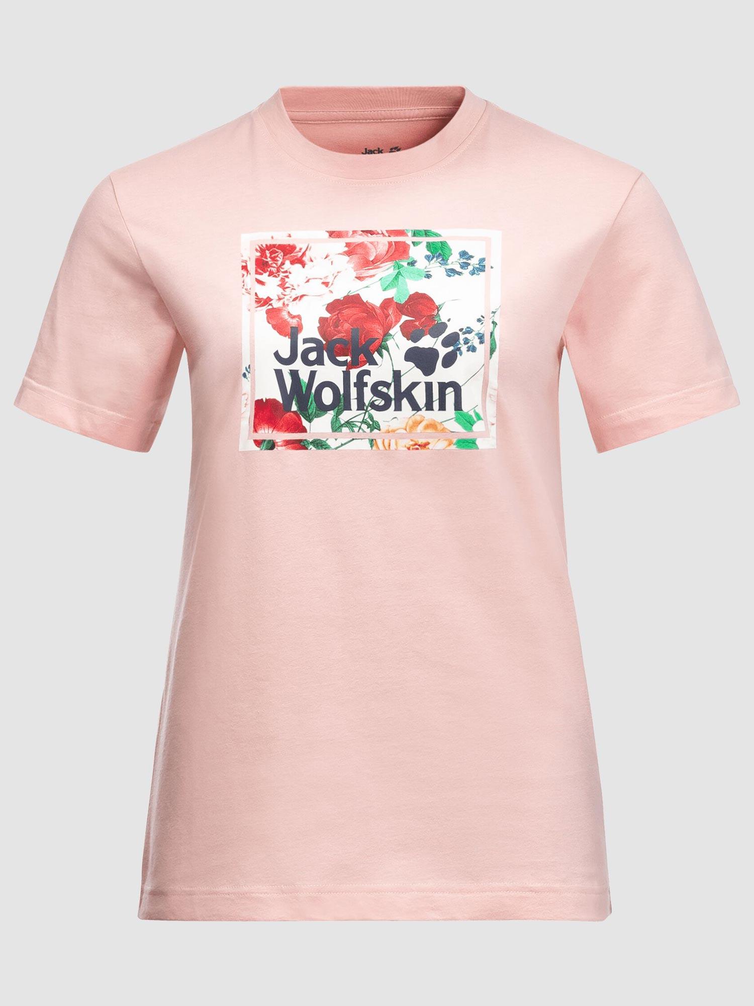 Selected image for JACK WOLFSKIN Ženska majica FLOWER LOGO T W roze
