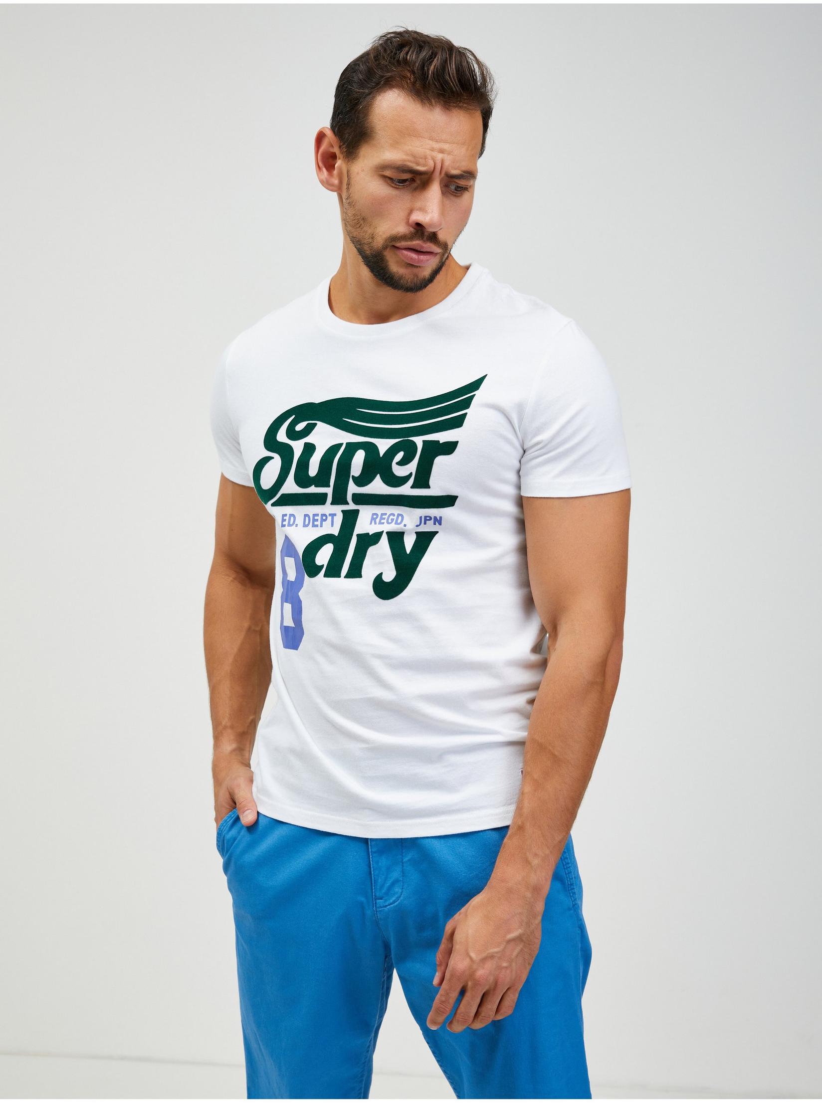 SUPERDRY Muska majica kratkih rukava Collegiate Graphic Tee bela