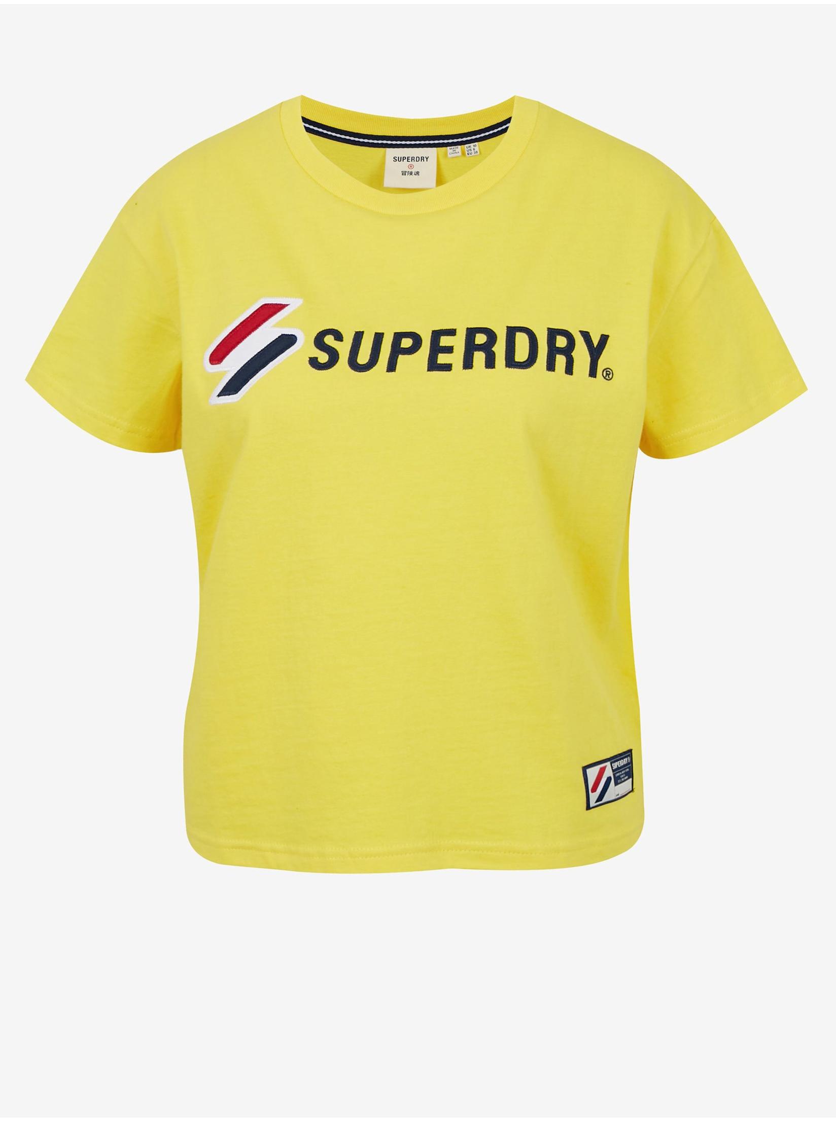 SUPERDRY Ženska majica kratkih rukava Sportstyle Graphic Boxy Tee žuta