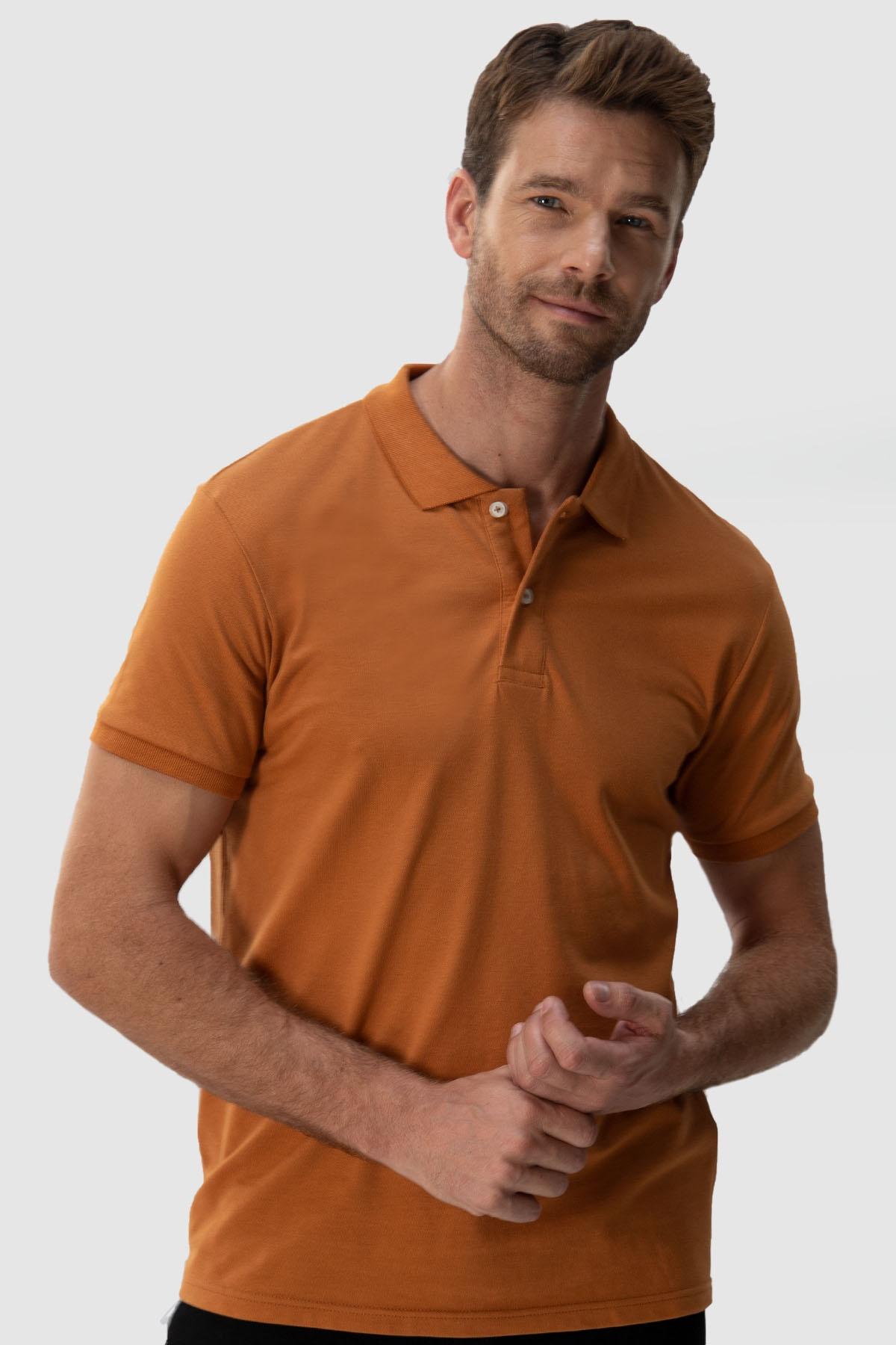 TUDORS Muška majica Slim fit narandžasta