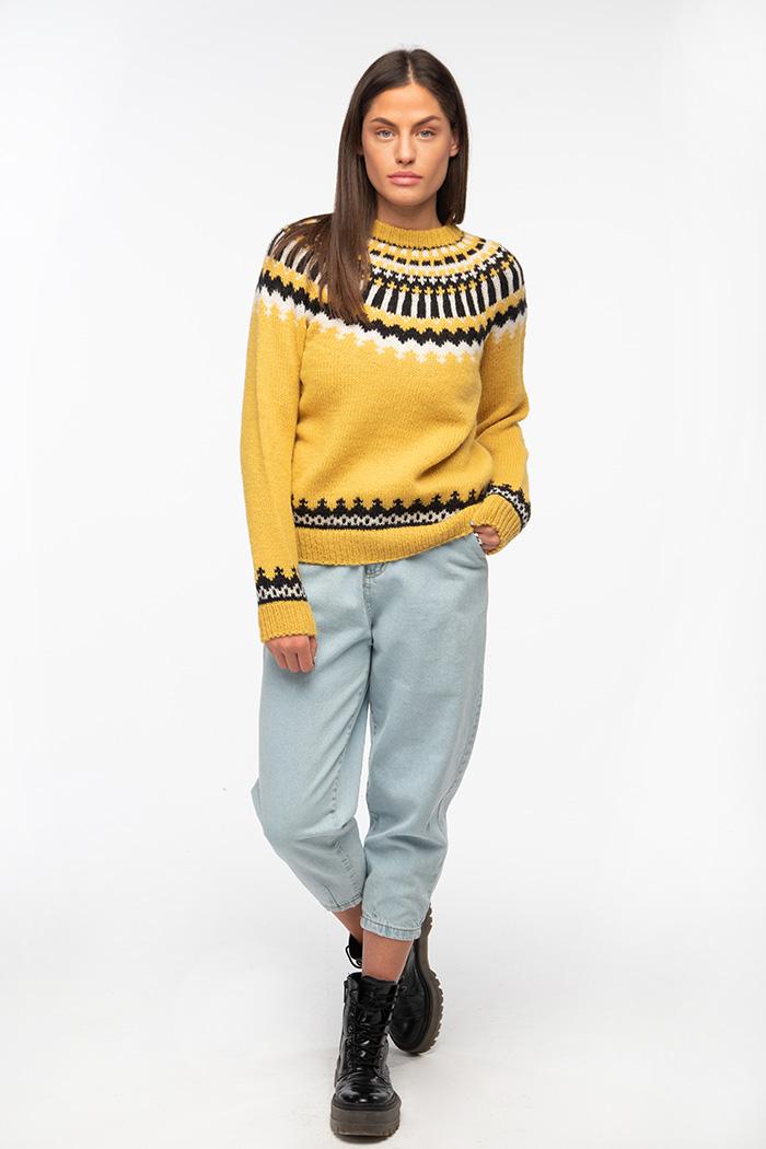 WOOL ART Ženski džemper 20WS05 žuti