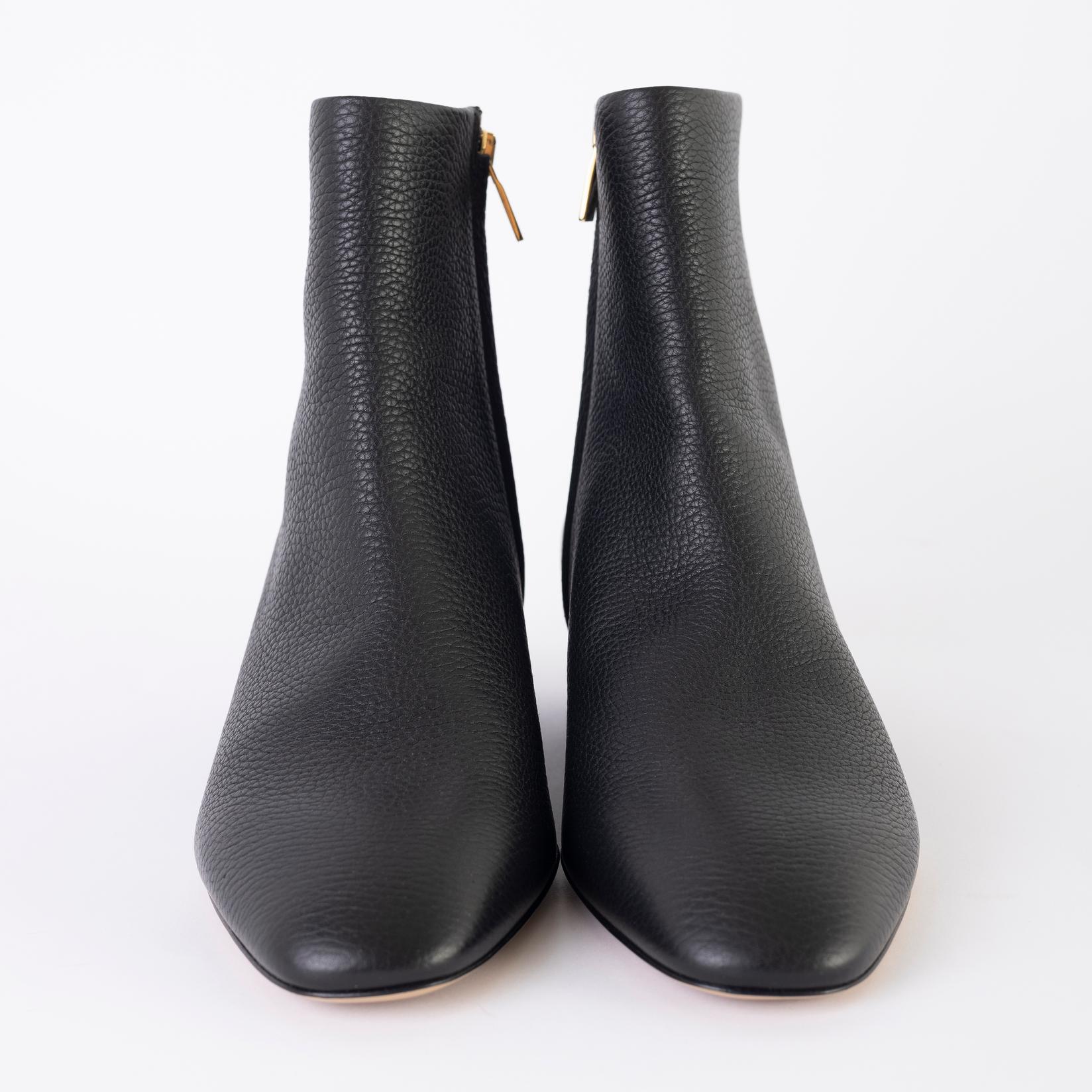 SALVATORE FERRAGAMO Ženske čizme sa niskom potpeticom crne