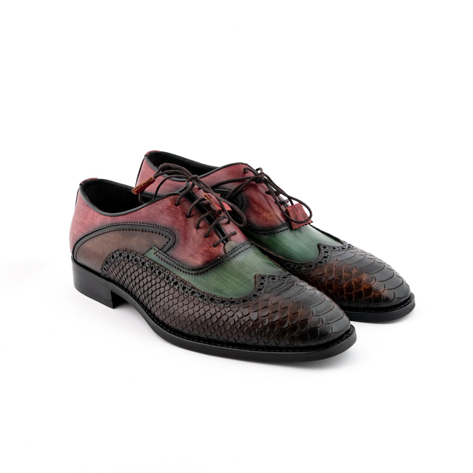 SANTOS & SANTORINI Muške cipele Antonio braon-zelene