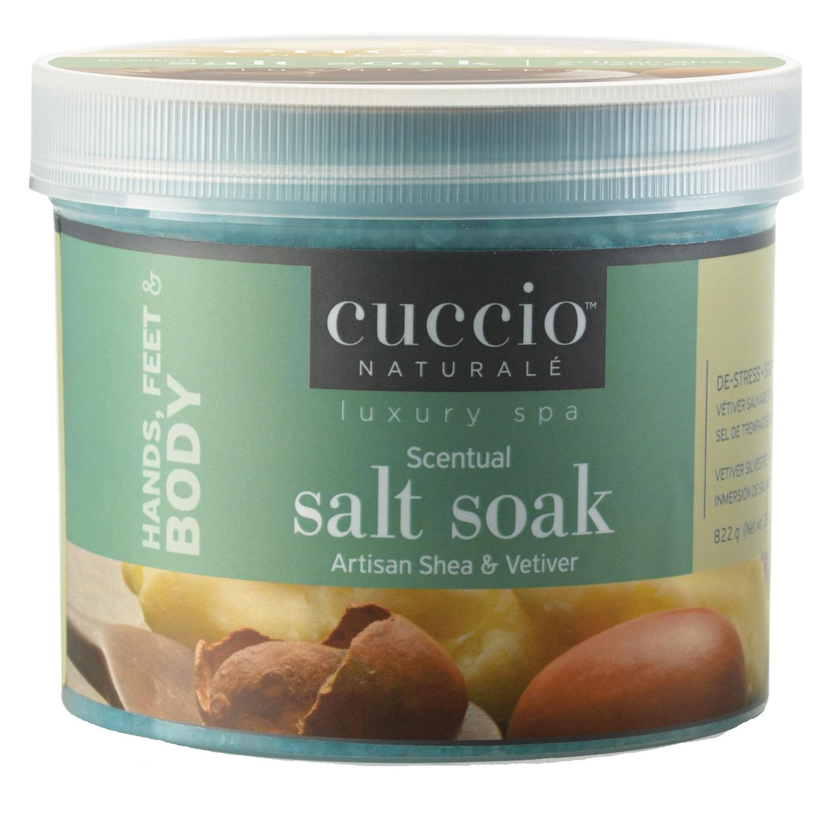 CUCCIO So za pripremu kupke za pedikir Artisan Shea & Veriver Scentual Salt Soak 822 g