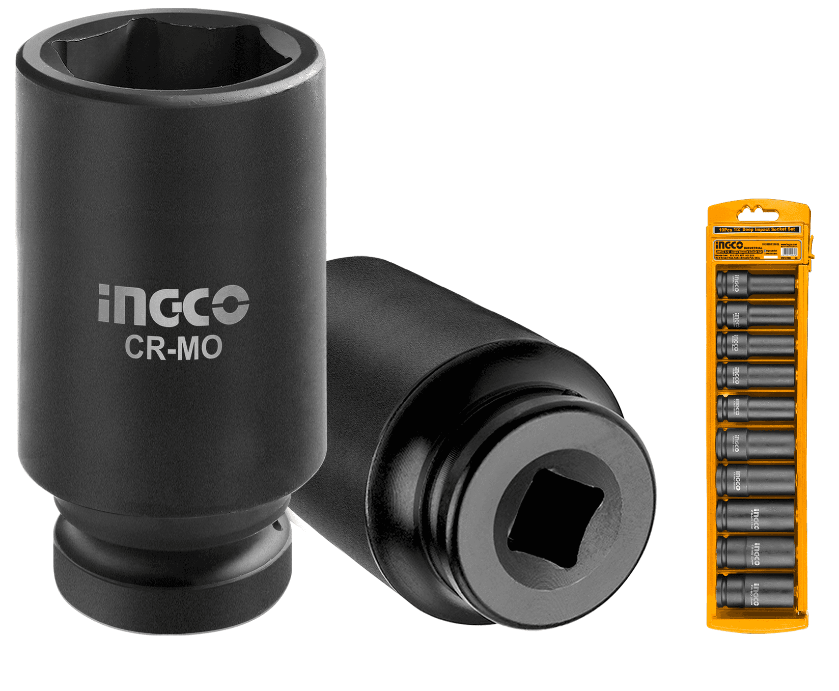 Selected image for INGCO 10-delni set 1/2“ dugačkih udarnih nasadnih ključeva HKISSD12102L