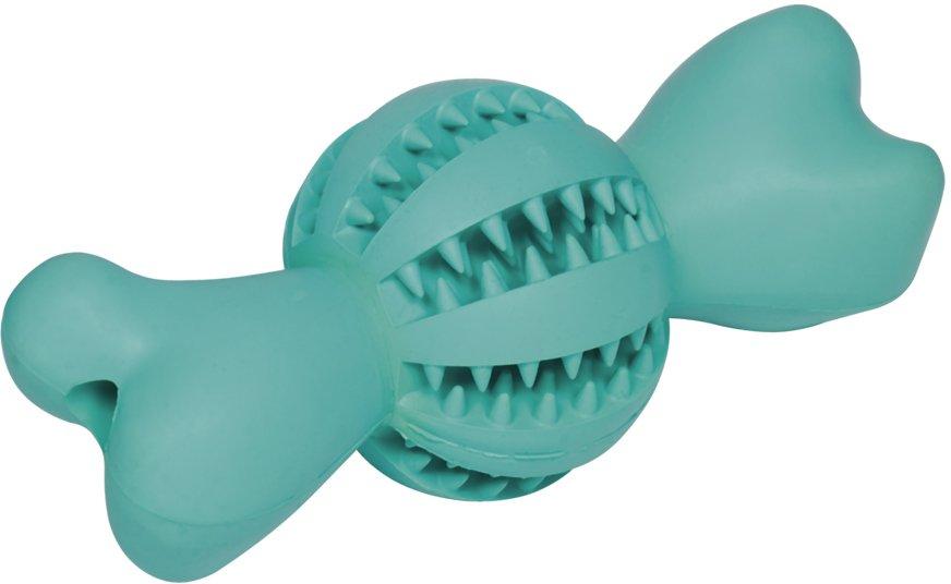 NOBBY Igračka za pse lopta sa koskom Dog Dental 18cm zelena