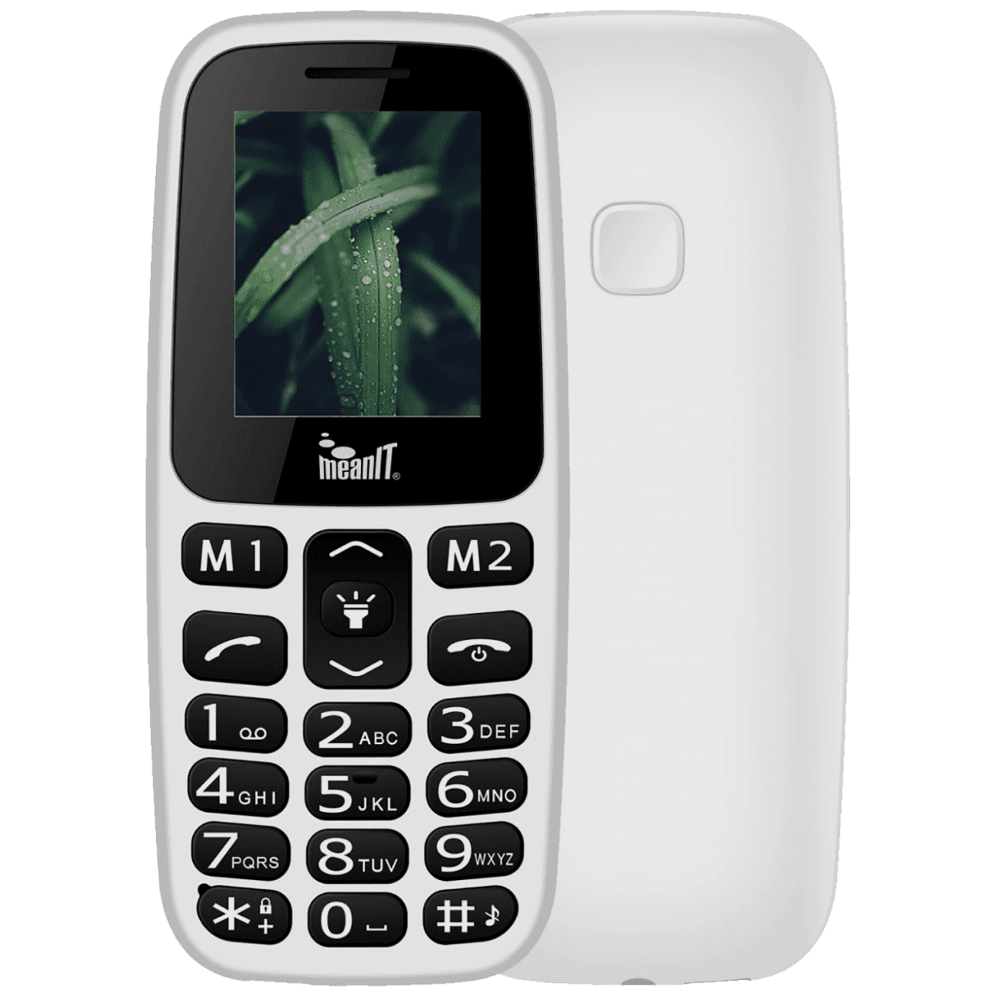 Selected image for MEANIT Mobilni telefon 1.77" zaslon Dual SIM BT SOS tipka beli