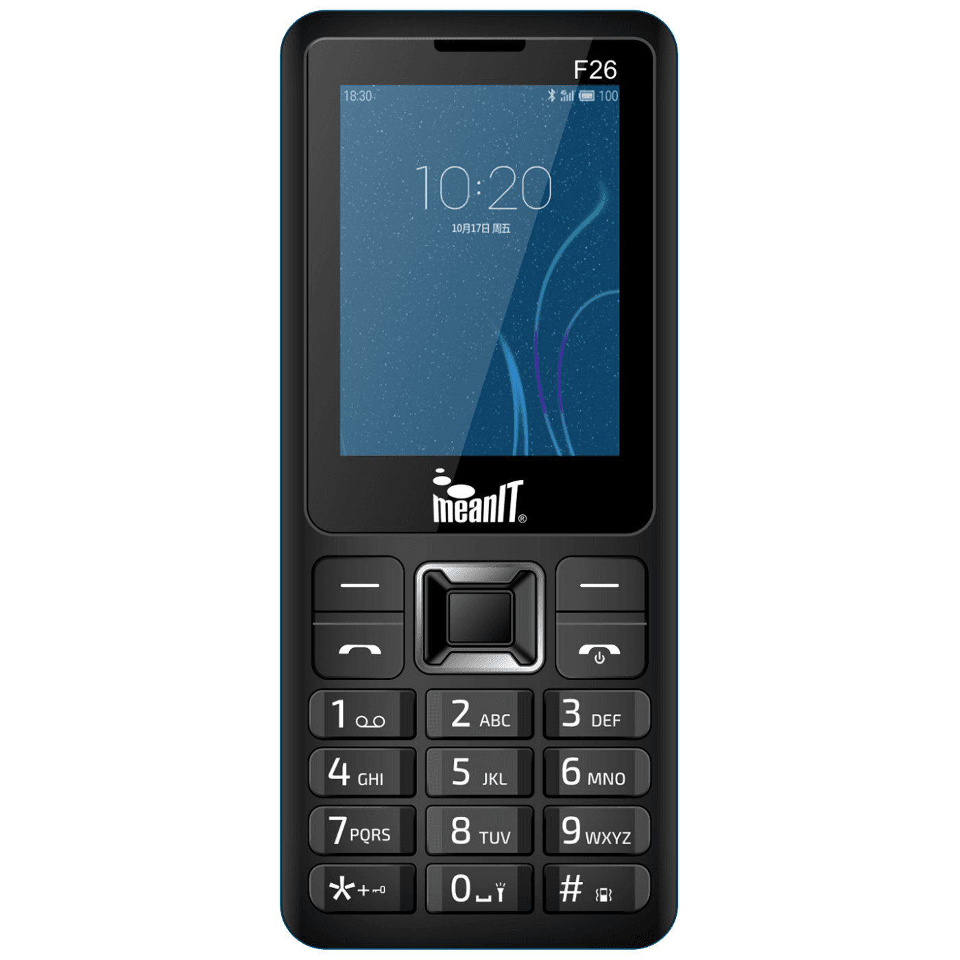 MEANIT Mobilni telefon 2.4"" zaslon Dual SIM BT FM radio crni