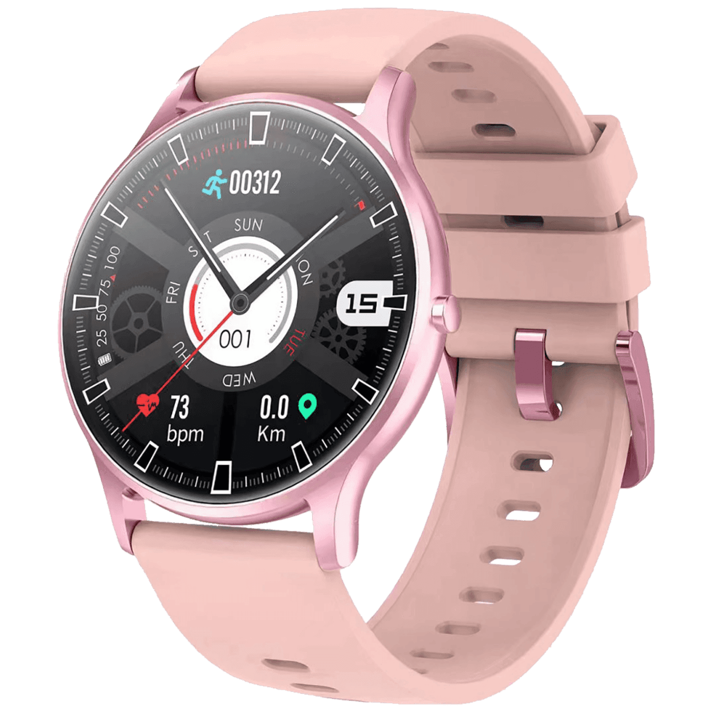 MEANIT Ženski pametni sat 1.3" Bluetooth M35 roze