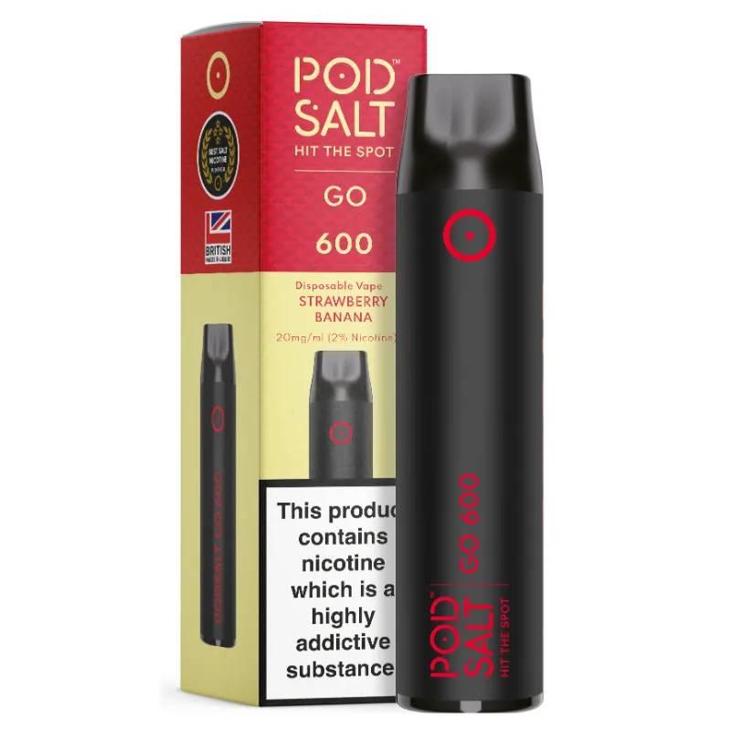 POD SALTS E-cigareta Strawberry banana GO 600 puffs 20mg