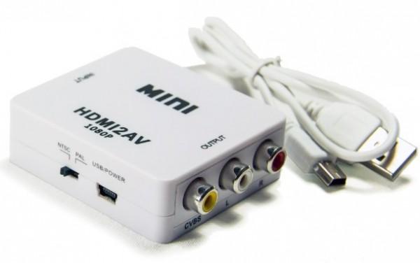 BRK Konverter za video nadzor HDMI NA AV beli