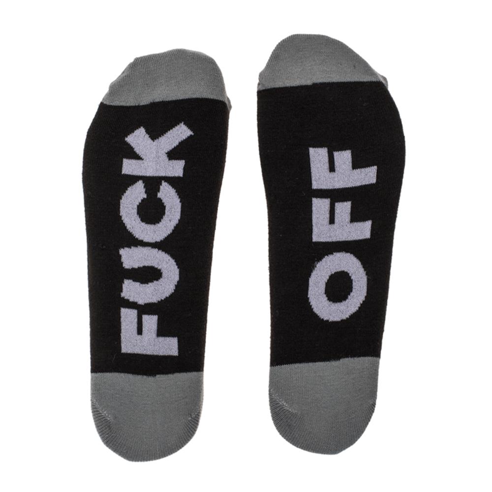 Čarape F*ck Off crno-sive