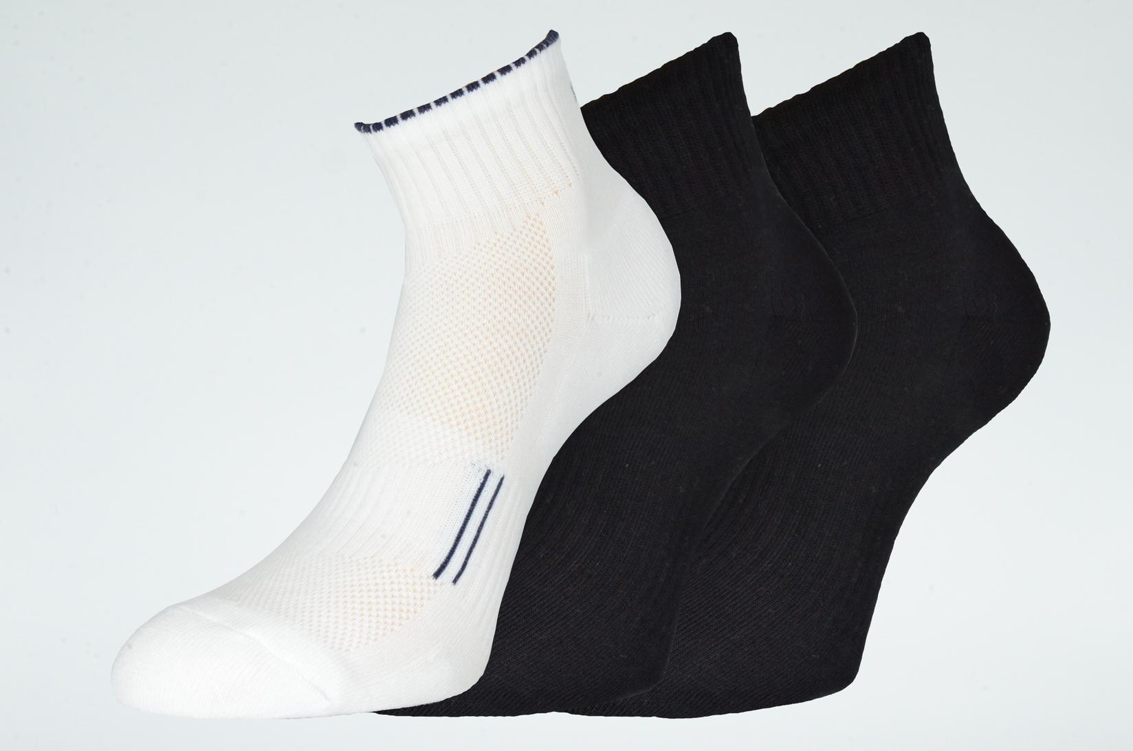 GERBI Sportske čarape Athletic 3/1 art.251 39-41 M3 crne i bele