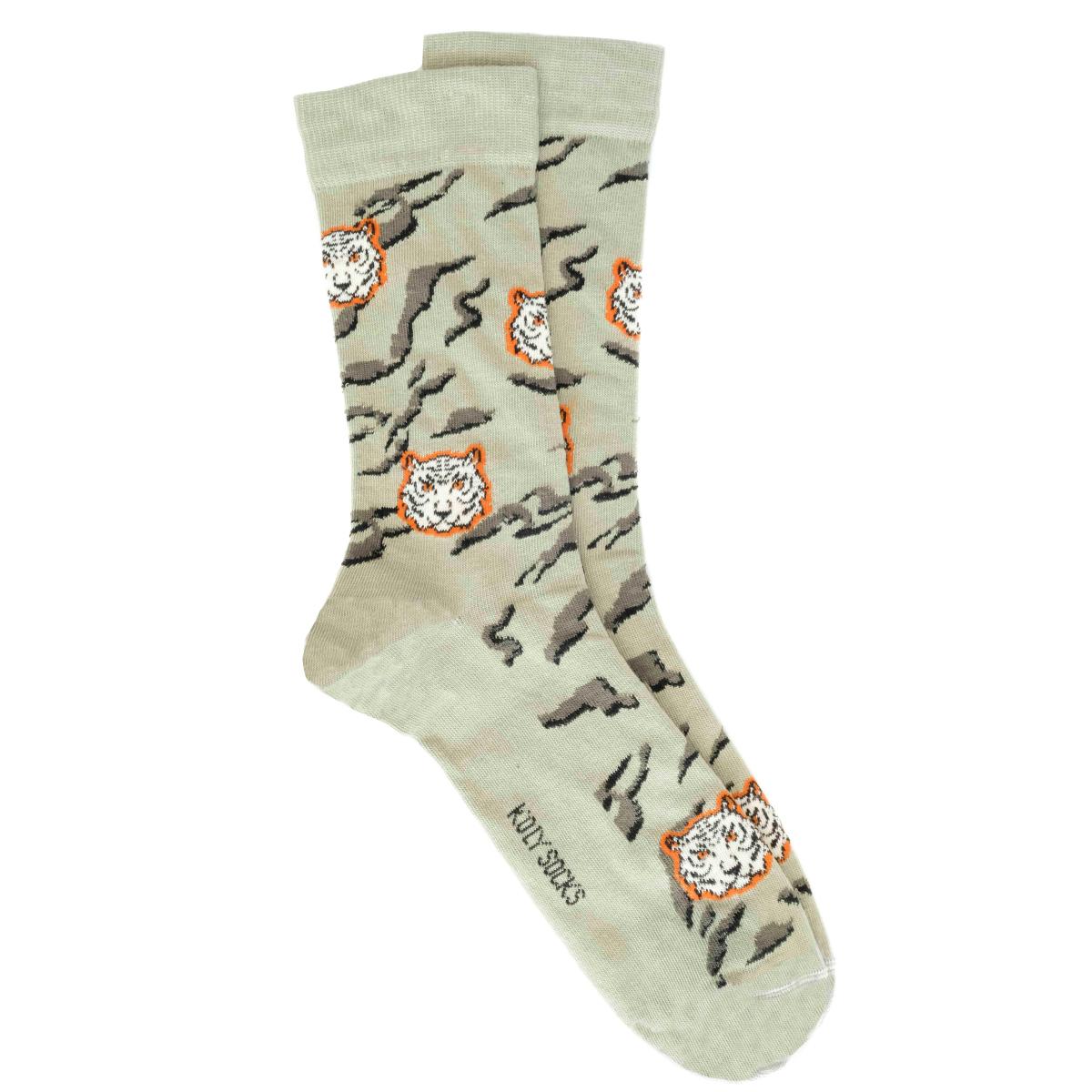 Selected image for KOLY SOCKS Muške čarape Tigar svetlozelene