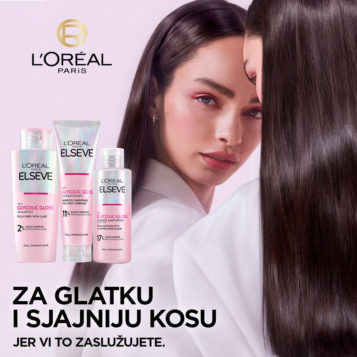 Selected image for L'Oréal Paris Elseve Glycolic Gloss Balzam za kosu bez sjaja, 150ml