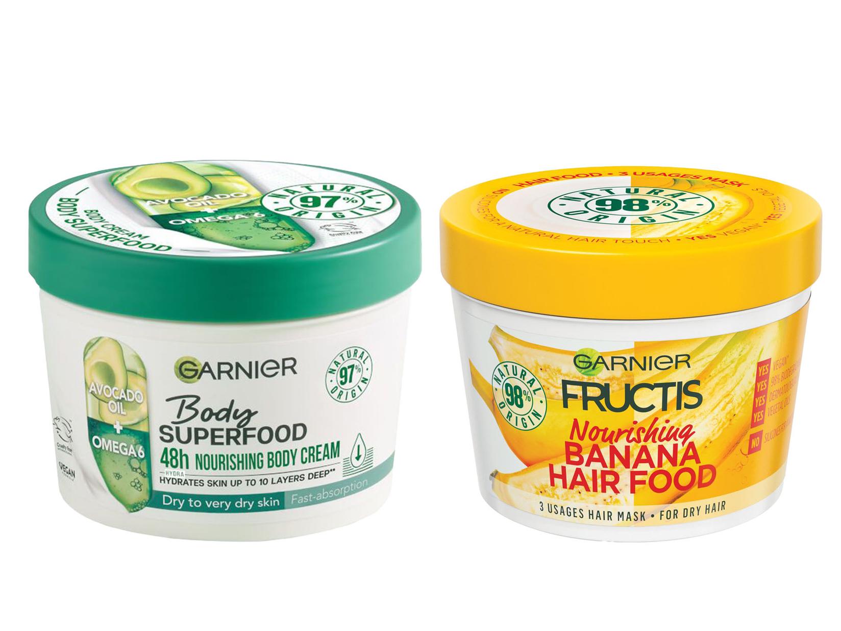 Selected image for GARNIER Body Superfood Krema za telo Avocado 380ml + GARNIER Fructis Hair Food Maska za kosu Banana 390ml