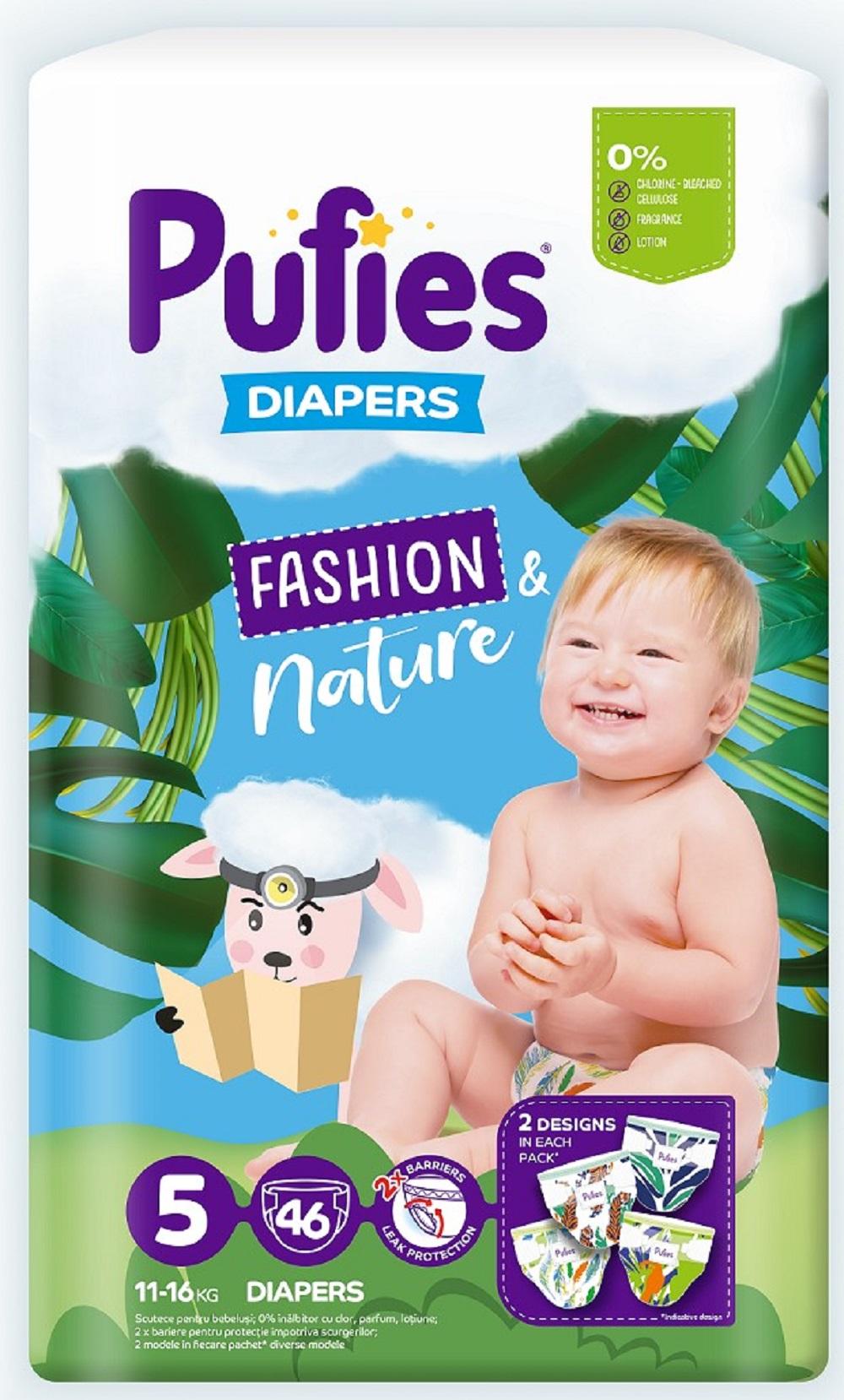 PUFIES Pelene Maxi pack Fashion&Nature Junior 5 (11-16kg) 46/1