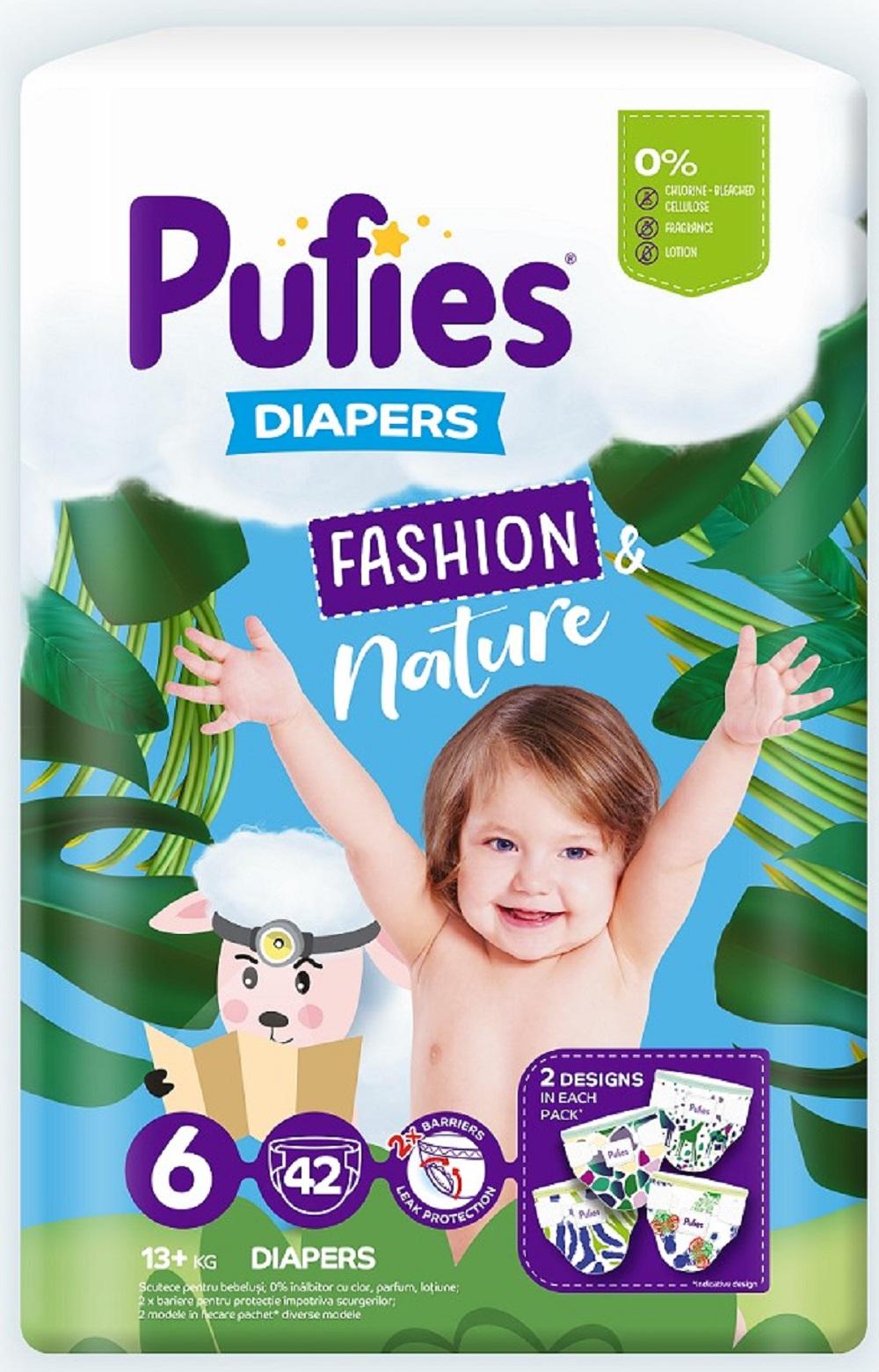 PUFIES Pelene Maxi pack Fashion&Nature Extra large 6 (13+kg) 42/1