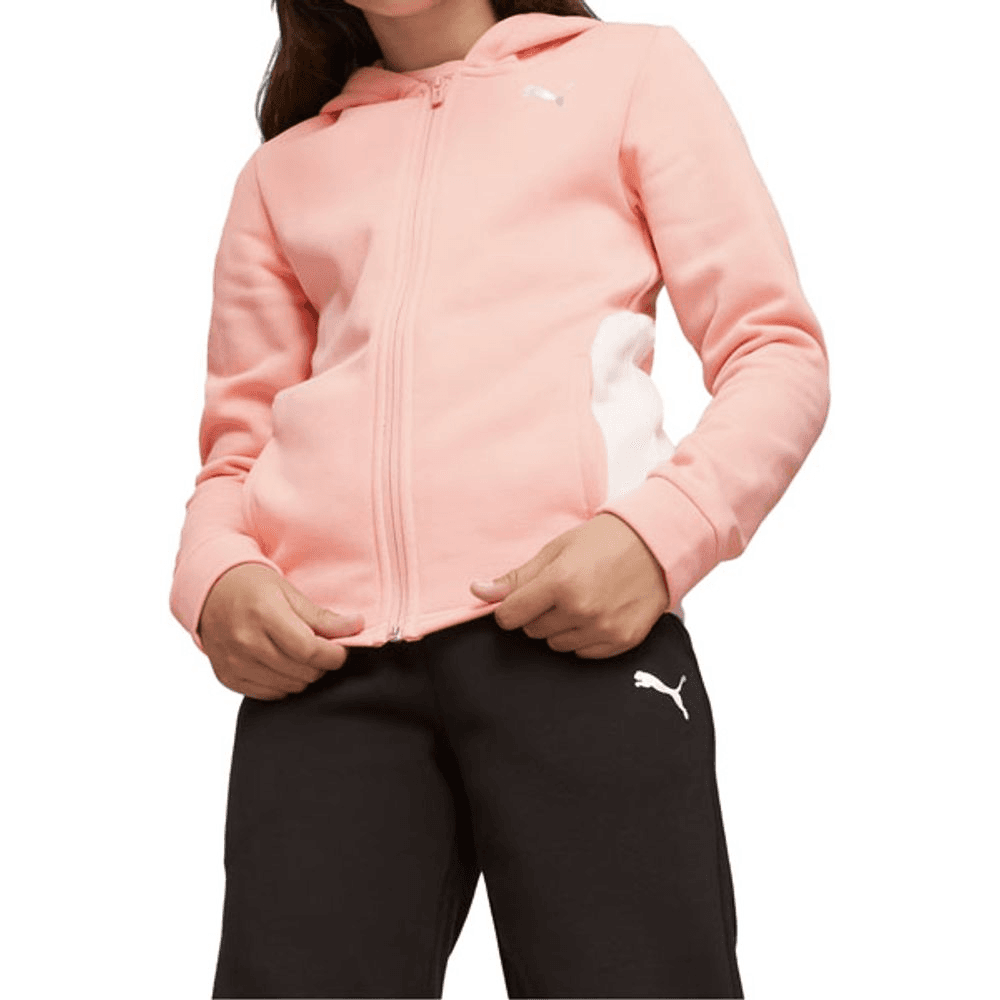 Selected image for PUMA Komplet trenerka za devojčice Hooded Sweat676375-63 crno-roze