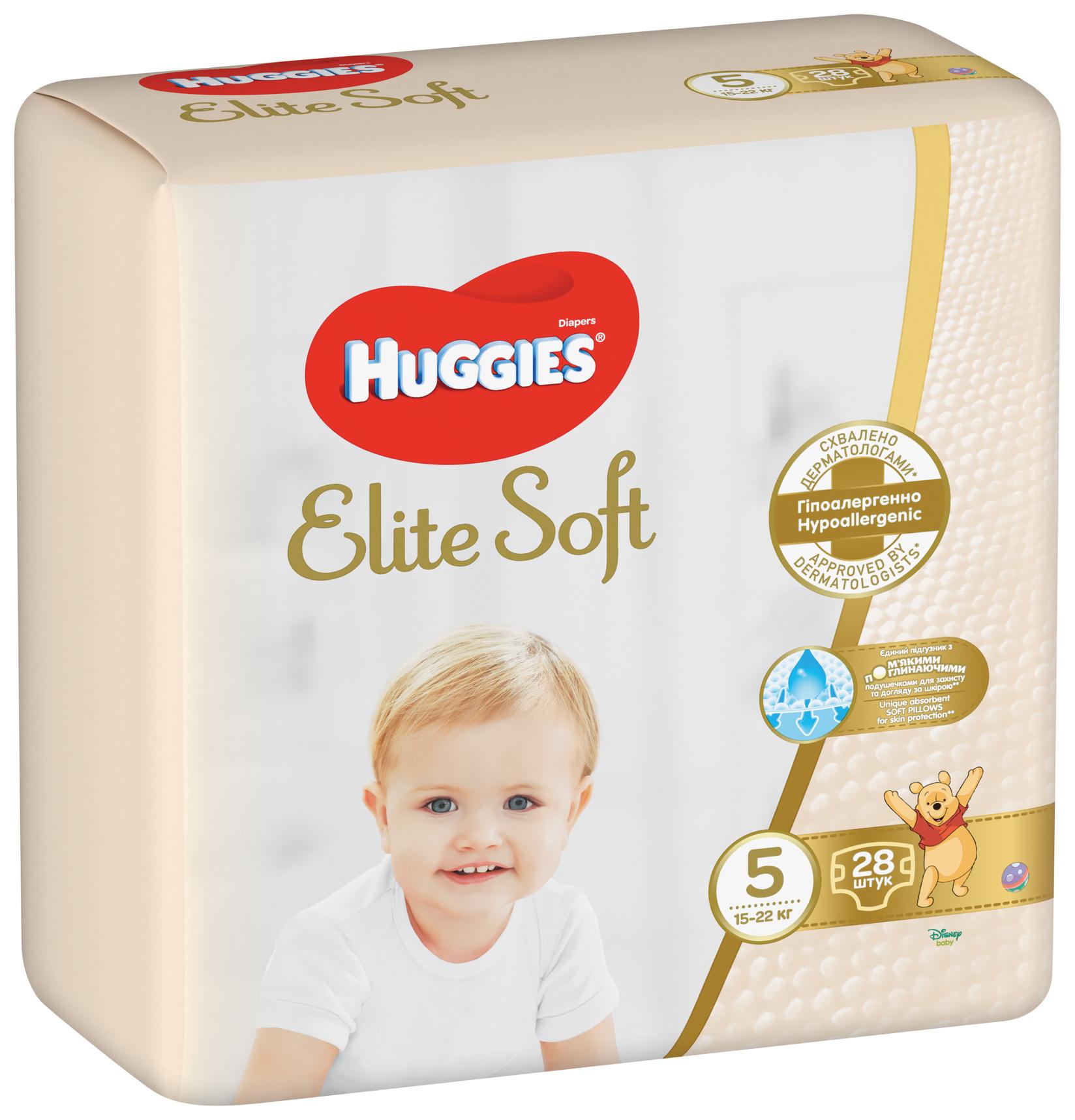 Selected image for HUGGIES Pelene Elite Soft Jumbo 5 15-22kg 28/1
