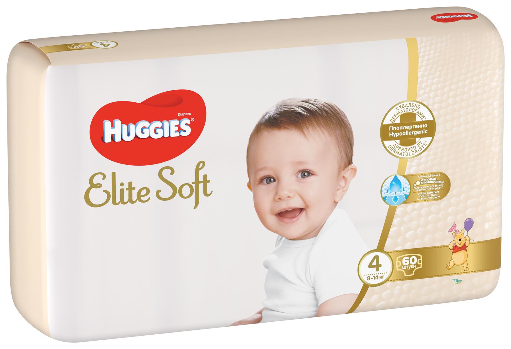 HUGGIES Pelene Elite Soft Mega 4 8-14kg 60/1